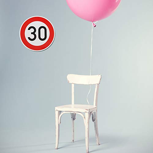 Gentle North 30 Schild Geburtstag für Frauen und Männer - Deko Geschenke Schild zum 30 Geburtstag - 21x21 cm (rund) Kunststoff