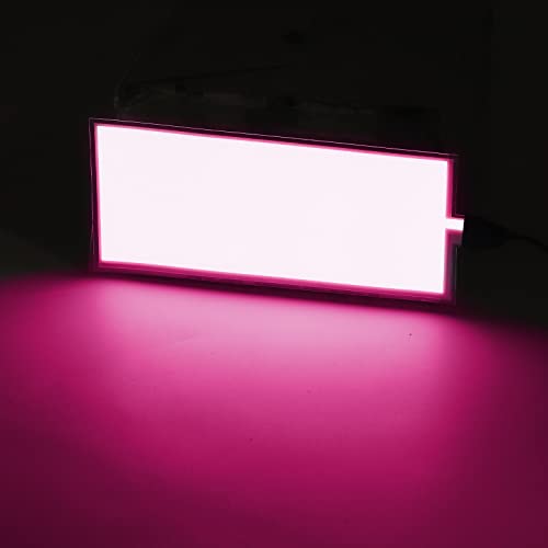 Image of [3 Modes] jose2015 12X5CM Electroluminescent EL Panel Light Pink,12V Flexible EL Panel Lights for Cosplay /Party /Decorate Light /Car /Advertising(with Battery Inverter)