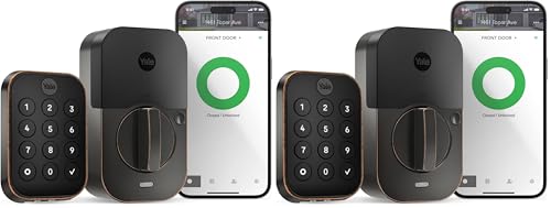 Image of Yale SecurityLock 2 Deadbolt, Oil Rubbed Bronze Smart Keyless Entry Door Lock with Wi-Fi Connected Touch Keypad and Smart Lock, YRD430-WF1-0BP (Pack of 2)