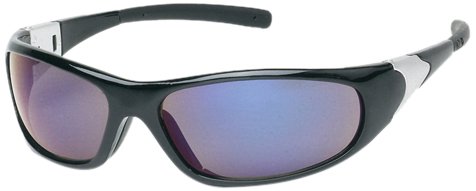 Liberty Glove & Safety 1726T ProVizGard Cyclone Protective Eyewear with Rubber Temple Tips, Indoor/Outdoor Lens, Black Frame (Case of 12 Pairs)