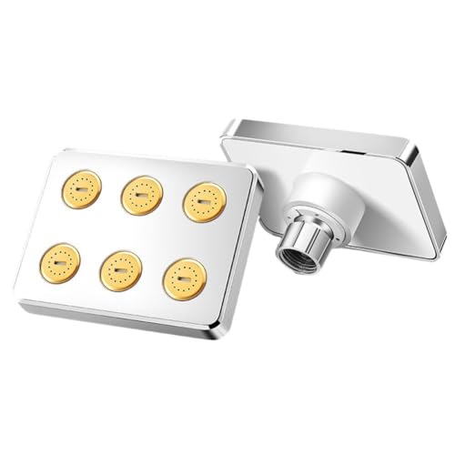 CashMuch Ducha sobrecargada de cintura HD con spray superior giratorio de 360°, salida de agua grande de presión H para una mejor experiencia de ducha, material ABS, interfaz estándar G1/2, negro o