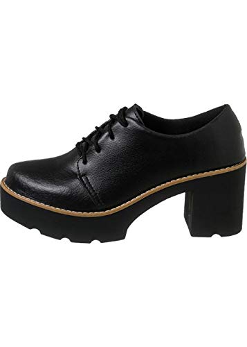 Oxford Preto Liso (Sintético, 37)