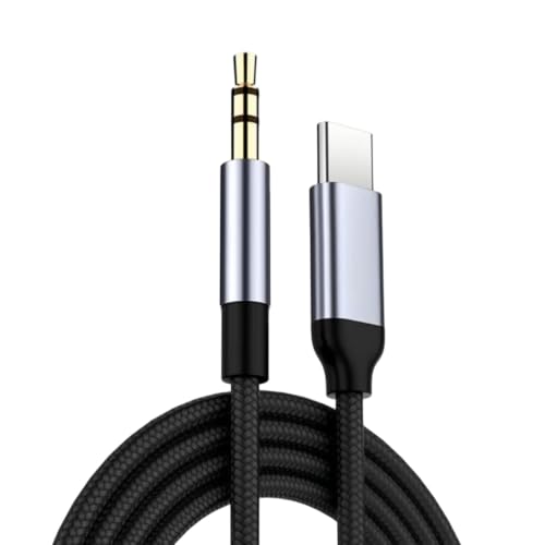 Image of USB Type C to 3.5mm Audio Jack Cable with Built in DAC Chip HiFi Stereo Sound AUX Converter Braided Audio Adapter Compatible with Samsung Galaxy S25 S24 S23 S22 OnePlus Xiaomi iPad USB C Car