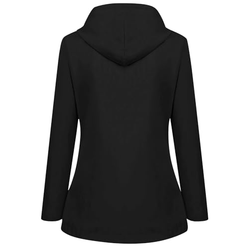 Cortavientos ligero impermeable con cremallera y capucha para mujer 2