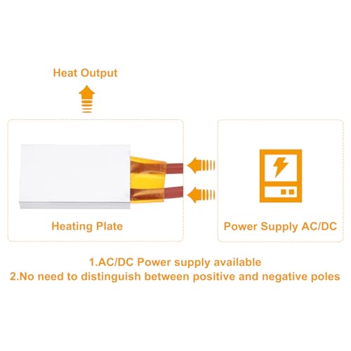 QUARKZMAN 2 elementy grzejne PTC, AC DC 220 V PTC, płyta grzewcza, obudowa aluminiowa, ceramiczna, płyta z folii polimerowej, ogrzewanie 8 W-160 W, 170C, termostatyczna temperatura
