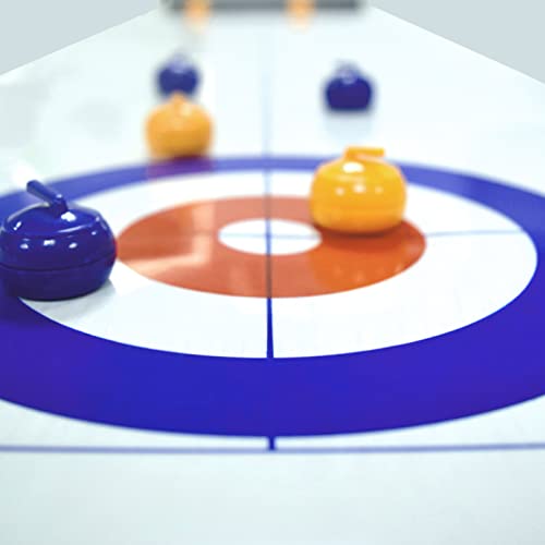 Tabletop Curling Game And Family Fun Board Games Shuffleboard Pucks With 8 Rolllers Gifts For Kids And Adults Travel Compact Storage #TOP6