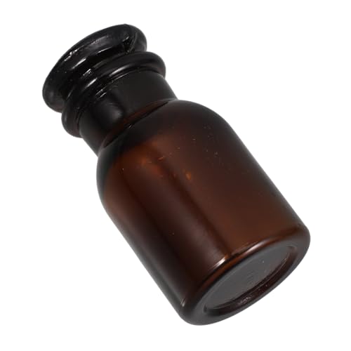 NAMOARLY 30ml Brown Wide Mouth Reagent Bottle Empty Liquid Container Laboratory Glassware Easy to Clean and Safe