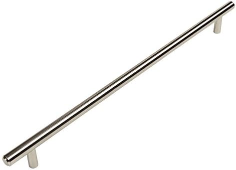 5 Pack - Cosmas H698-320SS Stainless Steel Cabinet Hardware Euro Style Bar Handle Pull - 12-5/8" Inch (320mm) Hole Centers, 15" Inch Overall Length