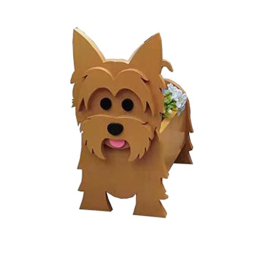Lee My Yorkshire Flower Pot PVC, Cute Dog Shaped Plant Container, Schnauzer Cactus Potted Planter, Garden Courtyard Office Decoration, Flower Pots for Indoor and Outdoor, West Highland Terrier Brown Lee My Yorkshire Flower Pot PVC, Cute Dog Shaped Plant Container, Schnauzer Cactus Potted Planter, Garden Courtyard Office Decoration, Flower Pots for Indoor and Outdoor, West Highland Terrier Brown