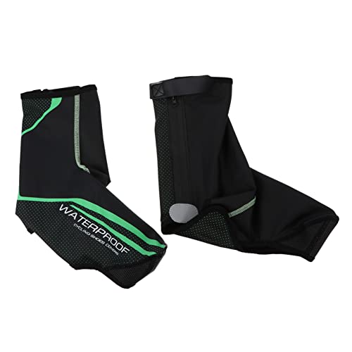 TOYANDONA 1 Par Cubiertas De Zapatos De Ciclismo De Invierno Cubrir Dedo del Pie Cubrebotas a Prueba De Viento Chanclos De Montar Protector De Zapatillas Cubrezapatillas De Ciclismo Black PU