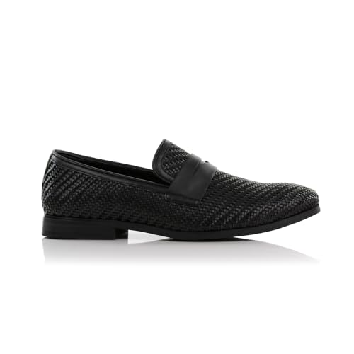 Image of Ferro Aldo Men's Classic Penny Loafers & Slip-On Dress Shoes | Woven, Floral, and Plaid Styles |
