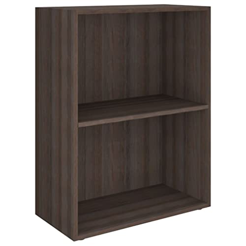 vidaXL Bücherregal mit Kunststoff-Füßen Wandregal Aktenregal Standregal Büroregal Regal Aufbewahung Bücherschrank Holzwerkstoff 60x31x78cm Grau Sonoma-Eiche