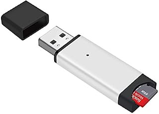 Memwah Micro SD Card Reader - Fast USB 2.0 Adapter for all MicroSD Cards, Micro SDHC, Micro SDXC - Silver