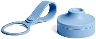 STOJO Collapsible Bottle Sports Cap - Reusable & Leakproof Silicone Lid with Better Flow Design for Sports - Screw-Top Lid - Fits the 20oz / 592ml Compressible Bottle - Dishwasher Safe - Blue Steel
