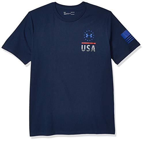 Under Armour Men's Freedom Fierce Competitor Short Sleeve T-Shirt, Academy (408)/Pitch Gray, X-Large