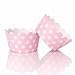 Dress My Cupcake Pink Polka Dot Cupcake Wrappers, Set of 12 – Decorative Paper Wraps for Standard Cupcakes, Party Desserts, Birthdays, Valentine's Day, Baby Showers, Weddings