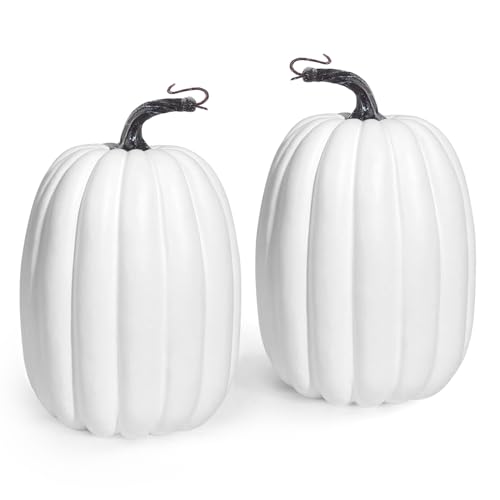 Artmag 8 Inch Large Artificial Pumpkins, 2PCS Big...