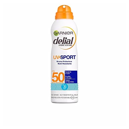 Garnier Delial UV Sport Bruma de Protección Solar para Cara y Cuerpo con SPF50 - 200 ml
