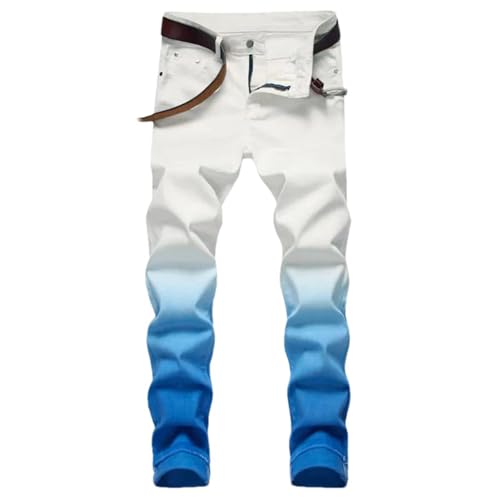 Mens Cotton Jeans Men Elastic Slim Skinny Jeans Casual Hip Hop Denim Pants