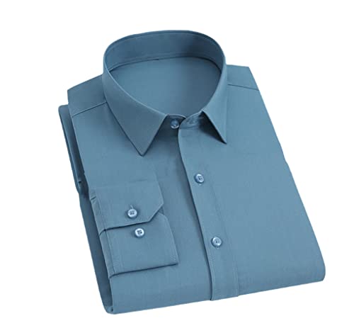 Chemise extensible homme Kiioouu anti-plis sans poche pour en finir avec le repassage