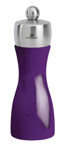 Moulin à sel Peugeot Fidji aubergine pour doser le gros sel sec avec précision