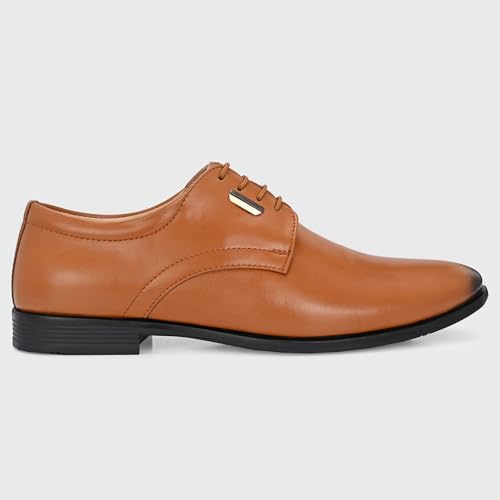 Image of Centrino Men's Formal Shoe | Stylish with Soft Cushioned Insole | Sleek Lace-Up Design for Formal Look | Durable with Anti-Skid Sole | Ideal for Office Wear 9429