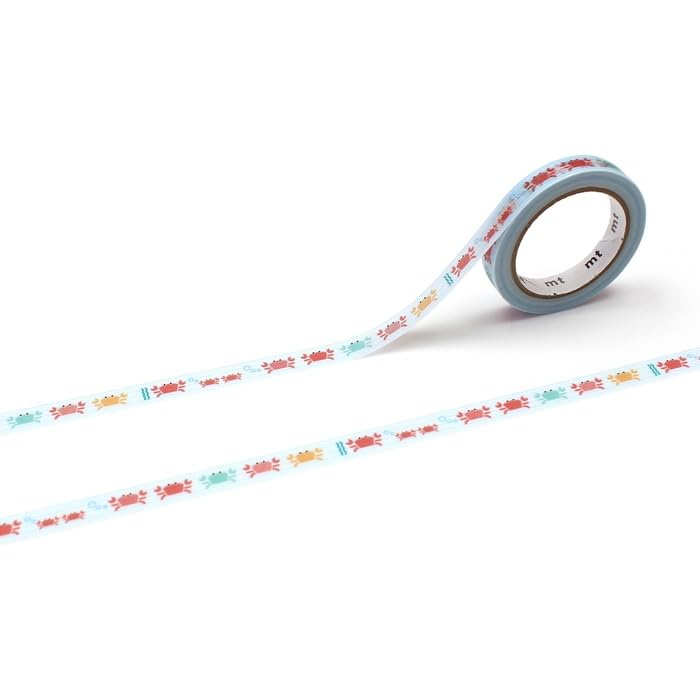 【9938】海外　マステ　5m巻　PETマスキングテープ　砂場　ビーチ　貝　カニ Amazon.co.jp: マスキングテープ mt ex カニ: 文房具・オフィス用品