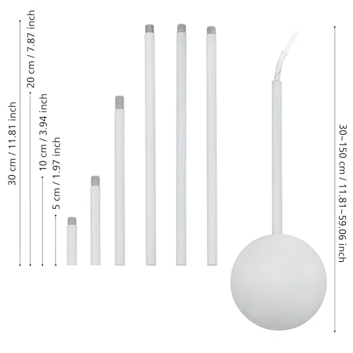 EGLO Kabelkanal Extention, Kabelf&uuml;hrung aus Stahl, Farbe: Wei&szlig;, L&auml;nge: 320 bis 1570 mm