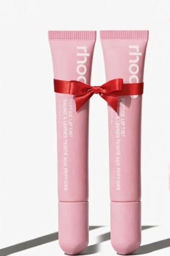 Rhode [Pack of 2 lip gloss Pink Peptide Lip Tint Winter With Shea Butter Ribbon Sheer Pink 10ml