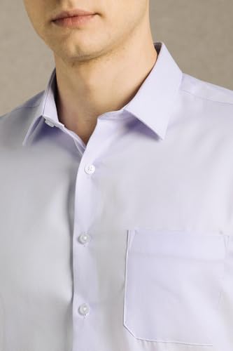 Image of Louis Philippe Men's Slim Fit Easy to Iron Everyday wear Premium Cotton Full Sleeve Solid Formal Shirt