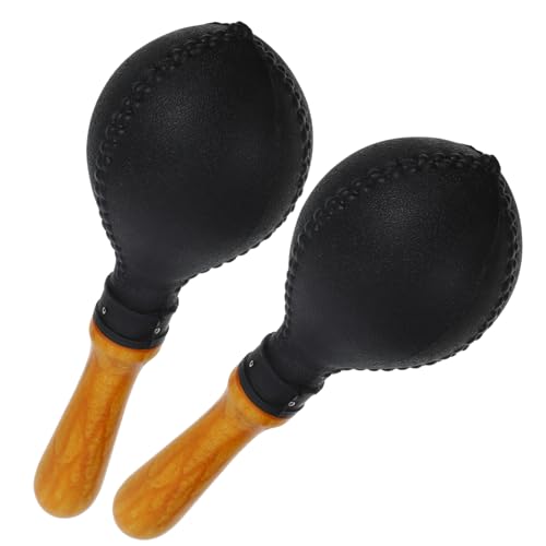 OFFSCH 1 ペア マラカス打楽器 パーティーゲーム パーティゲーム リズムボールシェイカー キッズマラカスシェイカー 子供のパーカッションおもちゃ マラカスのおもちゃ 振る 木製ハンドル