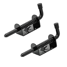 5 Inch Spring Loaded Latch Bolt, Heavy Duty Spring Loaded Latch Pin Door Lock,1/2" Pin Shed 2, Black