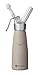 Produktbild HENDI Sahnespender, Inklusive Set aus 3 Polypropylen Spritztüllen und Reinigungsbürste, Sahne-Mousses-Desserts-kalten Schäumen, Sahnesyphon, 0,5L, ø80x(H)260mm, Aluminium, Taupe