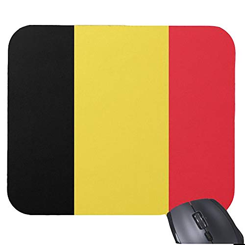 Sous-verre Drapeau de la Belgique Tapis de souris Tapis de souris Tapis de souris Tapis de souris antidérapant Base en caoutchouc Blanc (240 x 200 x 4 mm) Couleur : Belgique