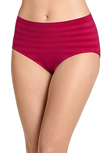 Jockey Women's Underwear Matte & Shine Seamfree Modern Brief, Berry Bliss, 5
