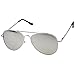 zeroUV FULL MIRROR Mirrored Metal Aviator Sunglasses (Silver Mirror)