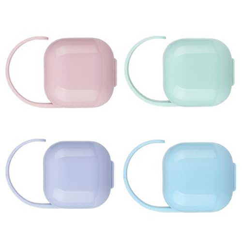 Caja para chupetes portátil y protectora contra bacterias: pack de 4 unidades de PP