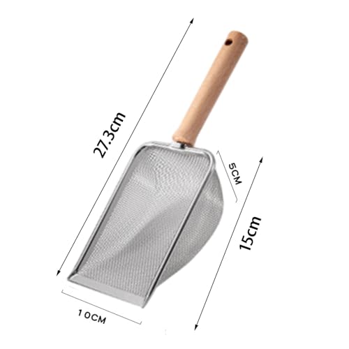 ＫＬＫＣＭＳ Colheres de areia para gatos, pá de peneira para animais de estimação, pá profunda, peneira r