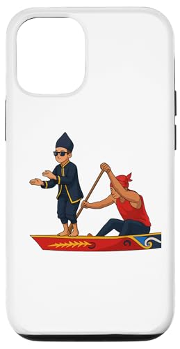 Aura Farming Boy Dancing on Boat Meme Trendy Indonesia Kid Coque pour iPhone 12/12 Pro
