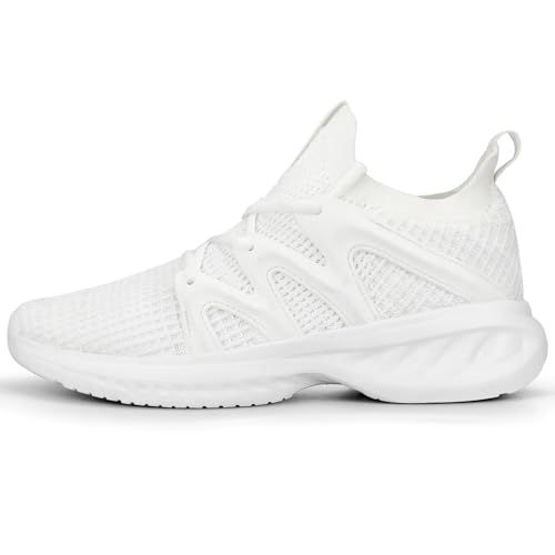 Image of Pujcs Men's Slip On Walking Shoes - Lightweight Breathable Mesh Sneakers for All Day Standing,Non Slip Shock Absorbing Athletic Footwear for Gym,Travel & Work