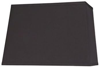 Aspen Creative 36061 Transitional Rectangle Hardback Shaped Spider Construction Lamp Shade in Black, 9' Wide (7" + 14") x (9" + 16") x 11"