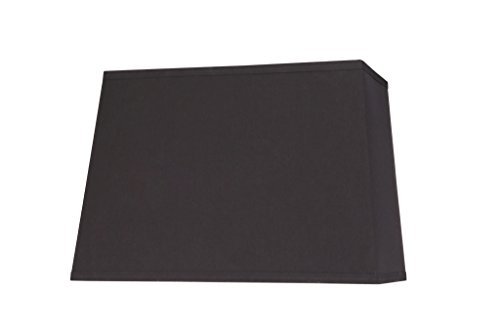 Aspen Creative 36061 Transitional Rectangle Hardback Shaped Spider Construction Lamp Shade in Black, 16" + 9" Wide (14" + 7") x (16" + 9") x 11" by Aspen Creative - Used condition - CA$23.28
