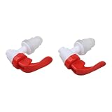 LatoYard 2 Stück für Weinspender, Wasserhahn, Wasserhahn, Ventilflasche für Wasser für Tankglas, 12 mm Öffnungsschalter, Rot / Weiß, 2 Stück