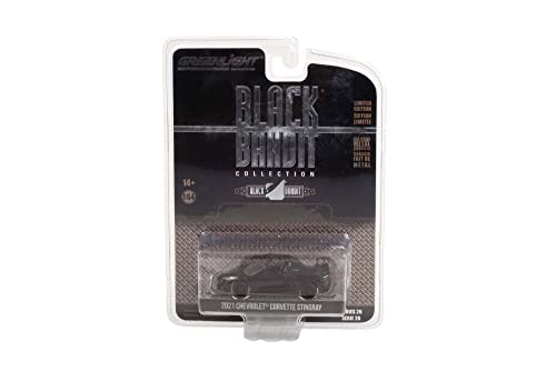 ModelToyCars 2021 Chevrolet Corvette C8 Stingray Convertible negro miniatura 3