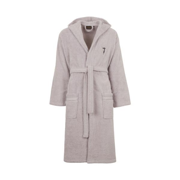 Trussardi Accappatoio con Cappuccio Home Linen Art. Ribbon (Pearl Grey (Grigio Perla) 946, XXL)
