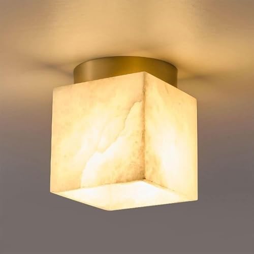 Lámpara de techo de mármol natural y metal v-intage con detalles de diseño exclusivo