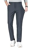 LUSHENUNI Men's Golf Pants Stretch Slim Fit Dress Pants Winter Lightweight Quick Dry Casual Work Pan