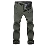 2024 Pantalones Hombre para Caminar Transpirables al Aire Libre Pantalones de Trabajo Patchwork Termicos Montaña Senderismo Esqui Snowboard Invierno Polar Forrado Elástico Slim Fit Cálido Deportiva