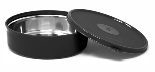 SIGNORA WARE Monarch Classic Stainless Steel Big Container | Microwave Safe | Spill Proof | Dishwasher & Refrigerator Safe | Storing Leftovers | Useful For Office & School Lunch (800Ml | Blue)