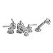 Newport Brass 3-1627/01 Miro Triple Handle Roman Tub Faucet with Handshower and Metal Lever Handles, Forever Brass